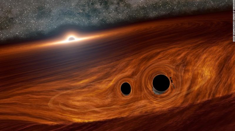 Nube gas cósmica late agujero negro