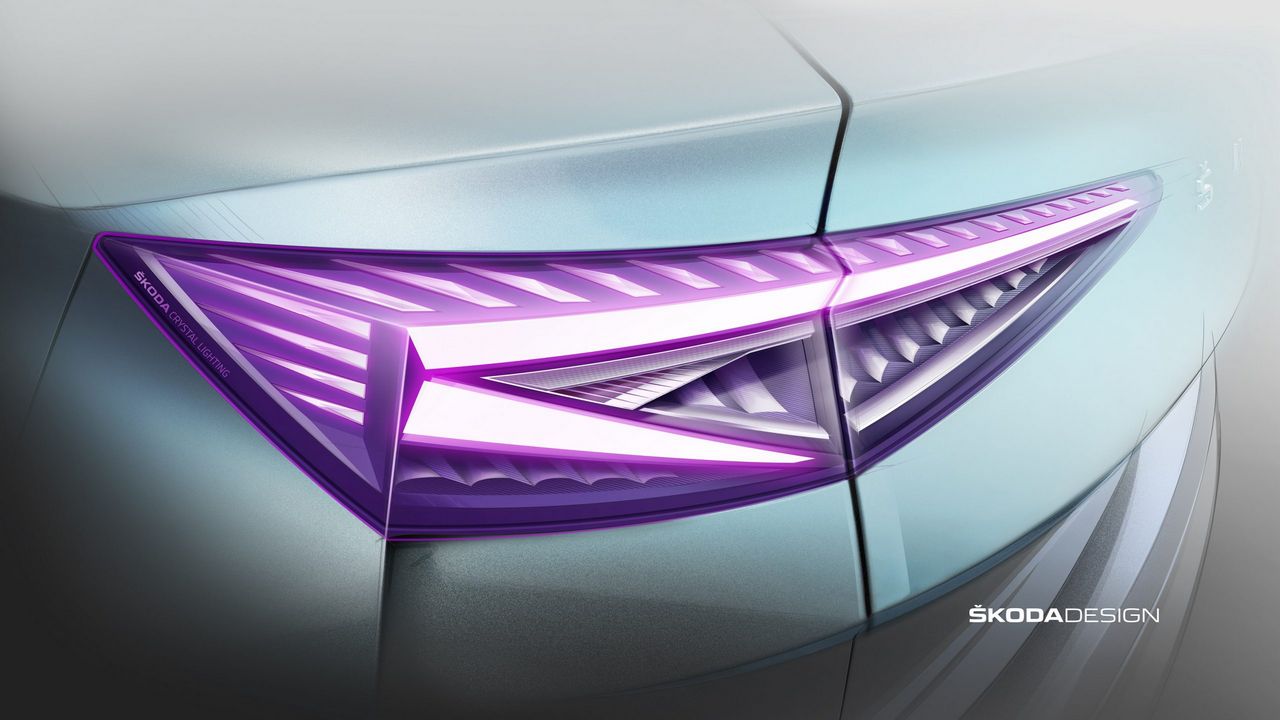 el Škoda enyaq iv nuevo diseño de iluminación