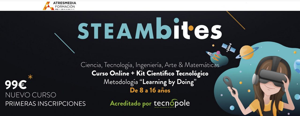 nace steambites, la nueva plataforma formativa online en ciencia y tecnología para jóvenes.
