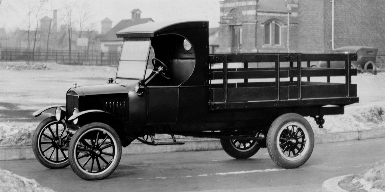 1924 Ford Model TT stake bed truck neg 39952