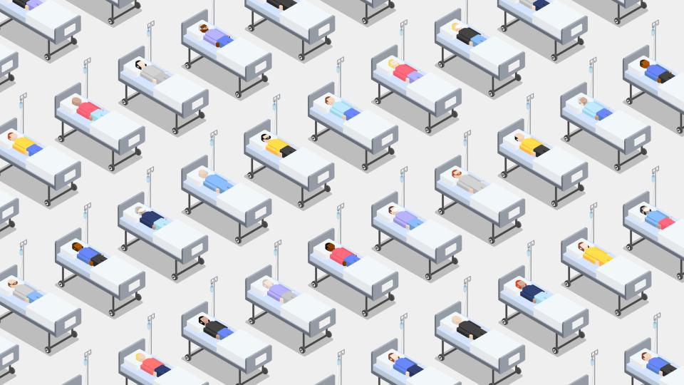 hospital beds illustration
